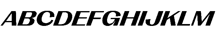 PPRightGothic SpatialBoldItalic Instance Font UPPERCASE
