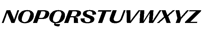 PPRightGothic SpatialBoldItalic Instance Font UPPERCASE