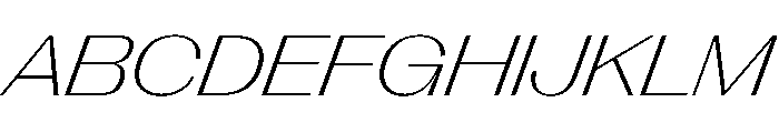 PPRightGothic SpatialFineItalic Instance Font UPPERCASE