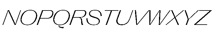 PPRightGothic SpatialFineItalic Instance Font UPPERCASE