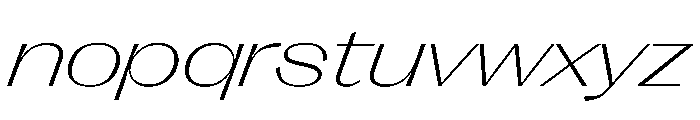 PPRightGothic SpatialFineItalic Instance Font LOWERCASE