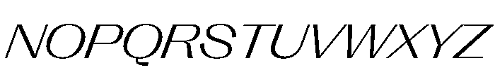 PPRightGothic SpatialLightItalic Instance Font UPPERCASE