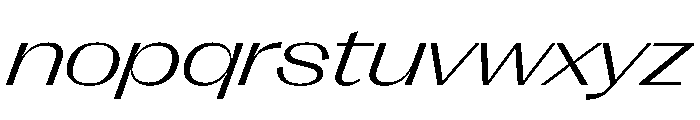 PPRightGothic SpatialLightItalic Instance Font LOWERCASE
