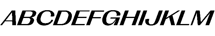 PPRightGothic SpatialMediumItalic Instance Font UPPERCASE
