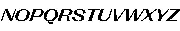 PPRightGothic SpatialMediumItalic Instance Font UPPERCASE