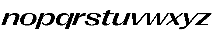 PPRightGothic SpatialMediumItalic Instance Font LOWERCASE