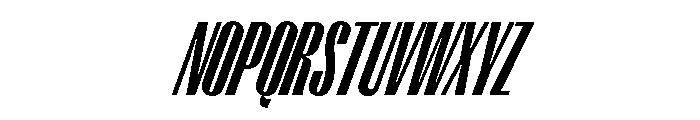 PPRightGothic TallDarkItalic Instance Font UPPERCASE