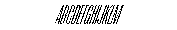 PPRightGothic TallFineItalic Instance Font UPPERCASE
