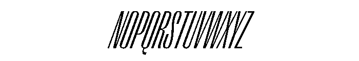 PPRightGothic TallFineItalic Instance Font UPPERCASE