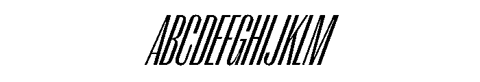 PPRightGothic TallLightItalic Instance Font UPPERCASE