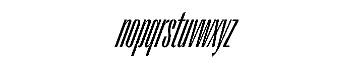 PPRightGothic TallLightItalic Instance Font LOWERCASE
