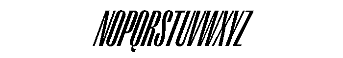 PPRightGothic TallMediumItalic Instance Font UPPERCASE