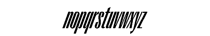 PPRightGothic TallMediumItalic Instance Font LOWERCASE