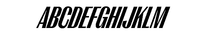 PPRightGothic TightDarkItalic Instance Font UPPERCASE