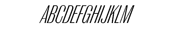 PPRightGothic TightFineItalic Instance Font UPPERCASE