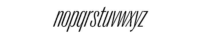 PPRightGothic TightFineItalic Instance Font LOWERCASE