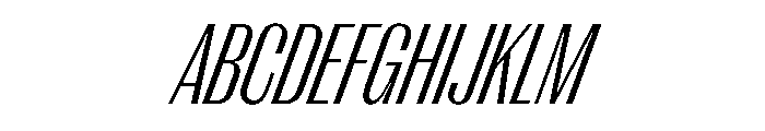 PPRightGothic TightLightItalic Instance Font UPPERCASE