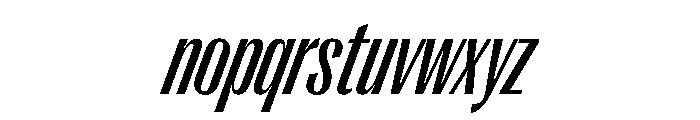 PPRightGothic TightMediumItalic Instance Font LOWERCASE