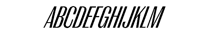 PPRightGothic TightRegularItalic Instance Font UPPERCASE
