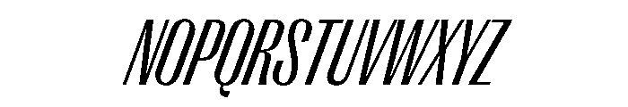 PPRightGothic TightRegularItalic Instance Font UPPERCASE