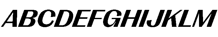 PPRightGothic WideBoldItalic Instance Font UPPERCASE