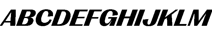 PPRightGothic WideDarkItalic Instance Font UPPERCASE