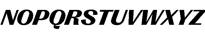 PPRightGothic WideDarkItalic Instance Font UPPERCASE