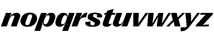 PPRightGothic WideDarkItalic Instance Font LOWERCASE