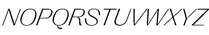 PPRightGothic WideFineItalic Instance Font UPPERCASE