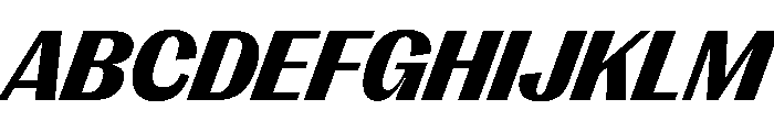 PPRightGothicCasual BlackItalic Instance Font UPPERCASE