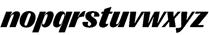 PPRightGothicCasual BlackItalic Instance Font LOWERCASE