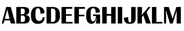 PPRightGothicCasual Dark Instance Font UPPERCASE
