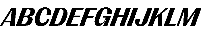 PPRightGothicCasual DarkItalic Instance Font UPPERCASE