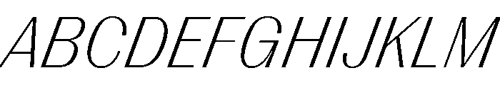 PPRightGothicCasual FineItalic Instance Font UPPERCASE