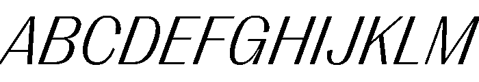PPRightGothicCasual LightItalic Instance Font UPPERCASE