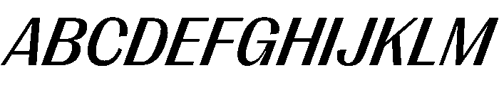 PPRightGothicCasual MediumItalic Instance Font UPPERCASE