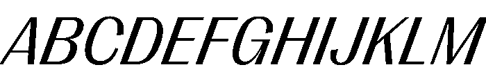 PPRightGothicCasual RegularItalic Instance Font UPPERCASE