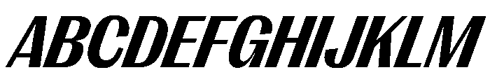 PPRightGothicCompact DarkItalic Instance Font UPPERCASE