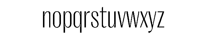 PPRightGothicNarrow Fine Instance Font LOWERCASE