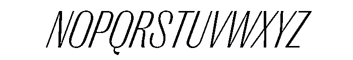 PPRightGothicNarrow FineItalic Instance Font UPPERCASE