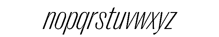 PPRightGothicNarrow FineItalic Instance Font LOWERCASE