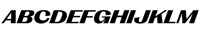 PPRightGothicSpatial DarkItalic Instance Font UPPERCASE