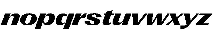 PPRightGothicSpatial DarkItalic Instance Font LOWERCASE