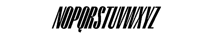 PPRightGothicTall DarkItalic Instance Font UPPERCASE