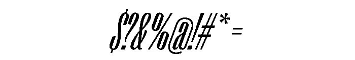 PPRightGothicTall RegularItalic Instance Font OTHER CHARS