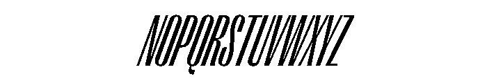 PPRightGothicTall RegularItalic Instance Font UPPERCASE
