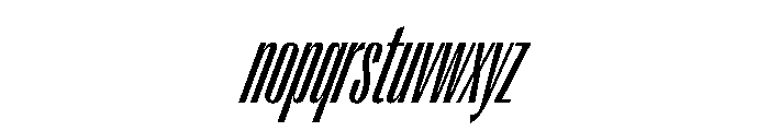 PPRightGothicTall RegularItalic Instance Font LOWERCASE