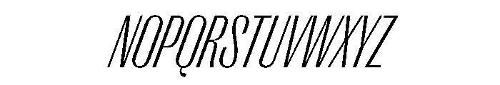 PPRightGothicTight FineItalic Instance Font UPPERCASE