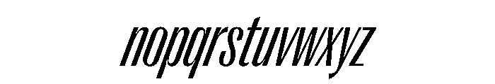 PPRightGothicTight RegularItalic Instance Font LOWERCASE