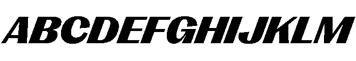 PPRightGothicWide BlackItalic Instance Font UPPERCASE
